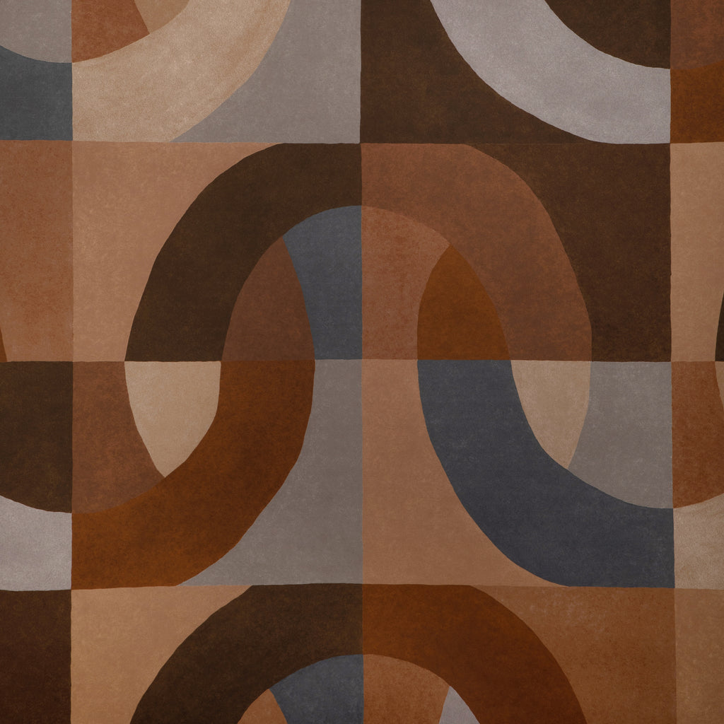 Colonnade Paper - Cinnabar Brown By Lee Jofa Modern | Kelly Wearstler Wallcoverings Vii |Modern Geometric Wallcovering