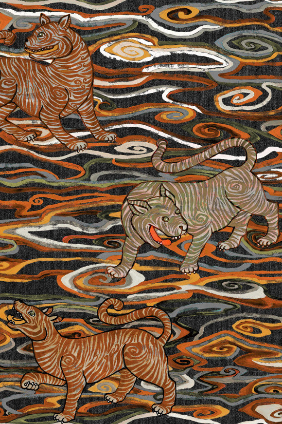 Tigres Pearl Linen  Wallpaper | Arte Europe