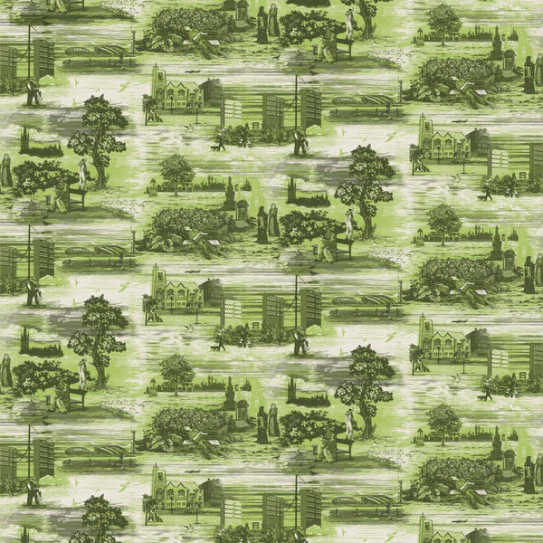 Edinburgh Toile Green | Timorous Beasties Wallcovering