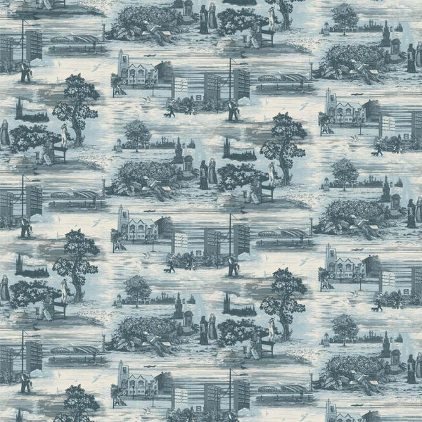 Edinburgh Toile Blue | Timorous Beasties Wallcovering