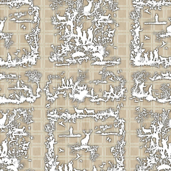 Glorious Twelfth Beige | Timorous Beasties Wallcovering