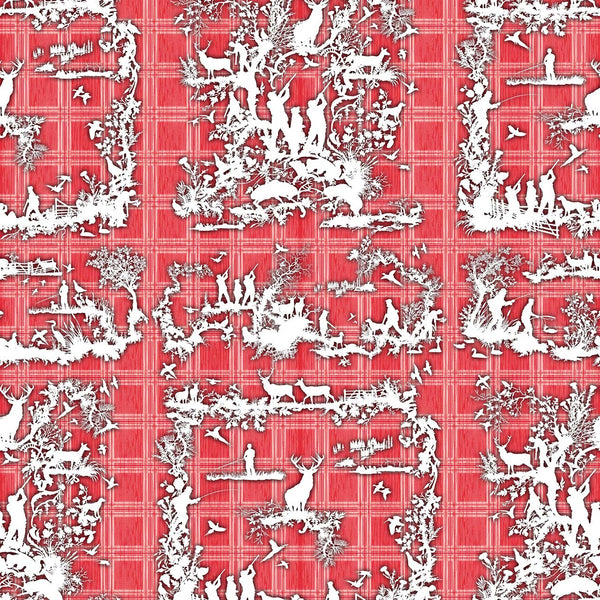 Glorious Twelfth Red | Timorous Beasties Wallcovering