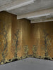 Golden Oriole Wallcovering Panels Black & Gold on Gold Leaf