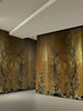 Golden Oriole Wallcovering Panels Black & Gold on Gold Leaf