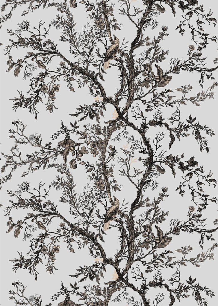 Golden Oriole Wallcovering Carrara White