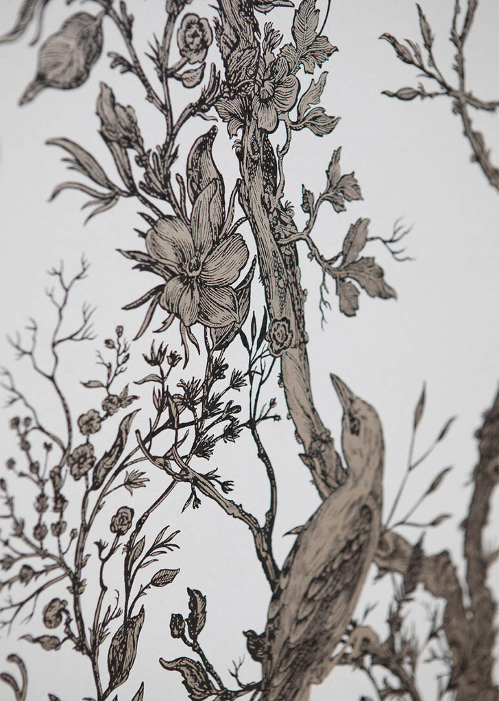 Golden Oriole Wallcovering Carrara White