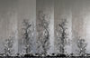 Golden Oriole Wallcovering Panels Silver & Black on Silver Leaf