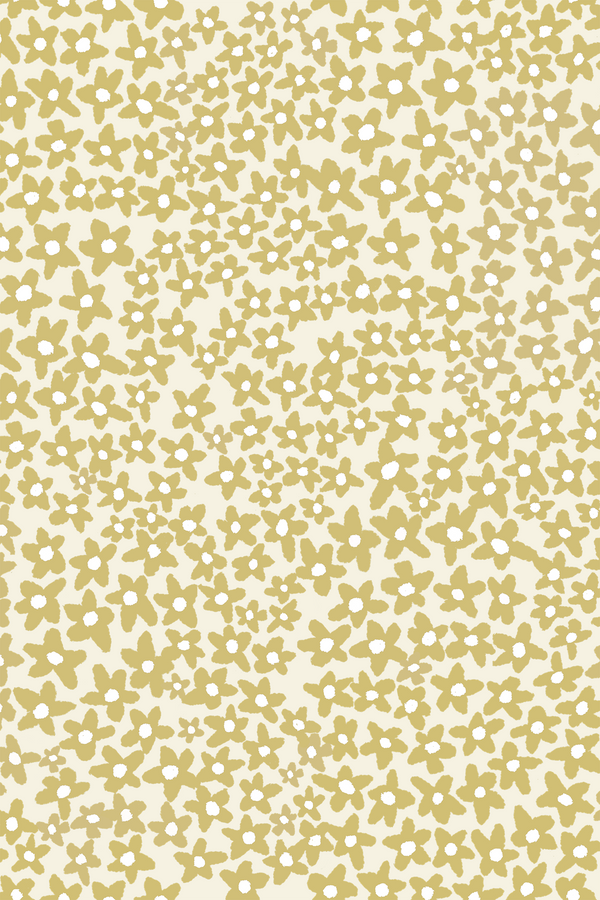 Tiny Flowers Goldenrod | Phillipe Romano Screen Prints