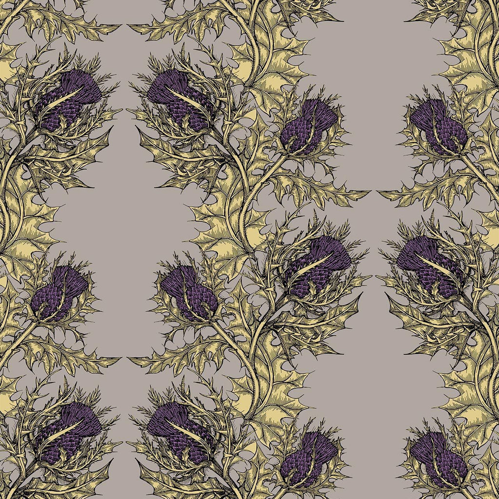 Grand Thistle Gold & Purple on Stone