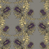 Grand Thistle Gold & Purple on Grey