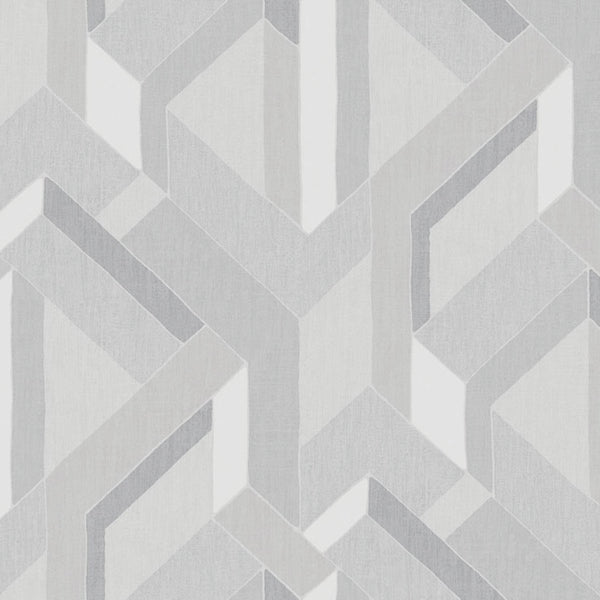 Harriet Geometric Made in the Shade - Light Gray Commercial Wallcovering | Koroseal