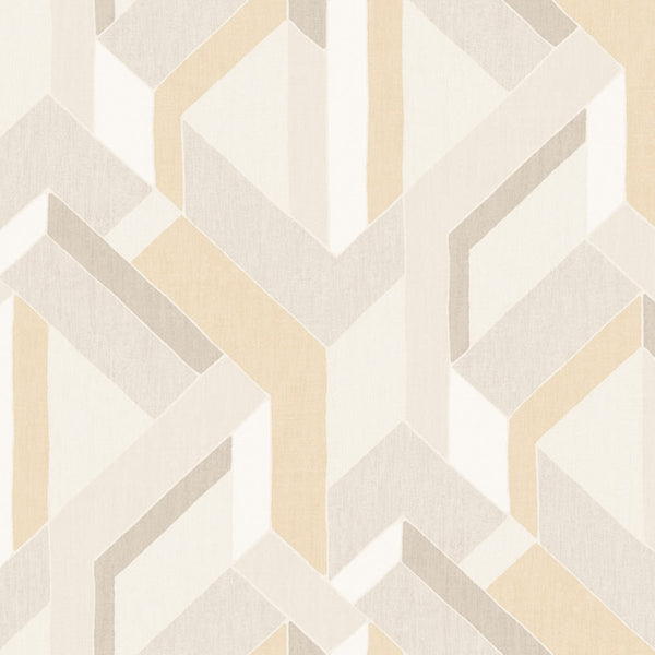 Harriet Geometric Ginger  Wallpaper (Ha21-05) | Koroseal Type 2 Vinyl | Koroseal
