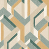 Harriet Geometric Spruce  Wallpaper (Ha21-11) | Koroseal Type 2 Vinyl | Koroseal