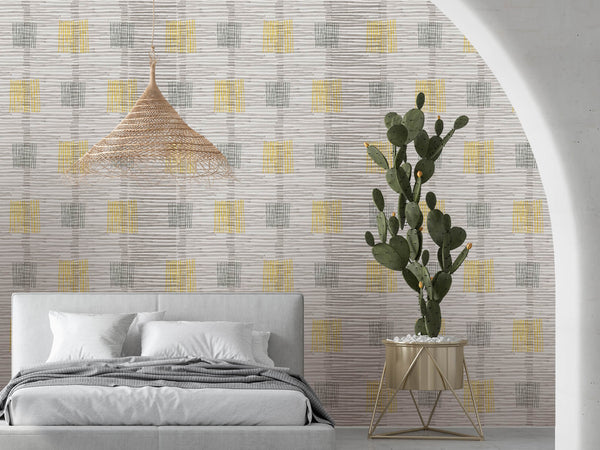 Hatch Gray - Pale Beige Commercial Wallcovering | Koroseal