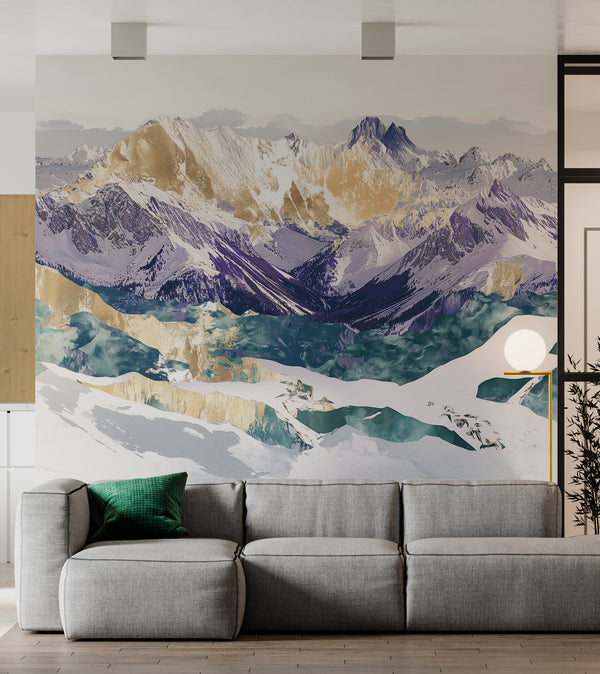 Golden Peaks Majestic Mural (Adrian) Contemporary | Architectural Wallcoverings