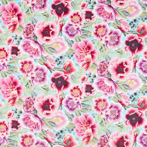 Marsha Velvet Aqua/Peony/Magenta | Harlequin