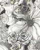 Malibu PS Ink Rose Contemporary Floral - Onyx | Peel and Stick Removable Wallpaper