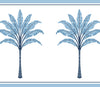 Malibu PS Montgomery Palm Border Coastal Botanical - Blue Lake | Peel and Stick Removable Wallpaper