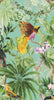 Malibu PS Tropical Bird Tropical Botanical - Aqua | Peel and Stick Removable Wallpaper