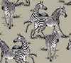 Malibu PS Playful Zebras Contemporary Animal Print - Light Blue | Peel and Stick Removable Wallpaper