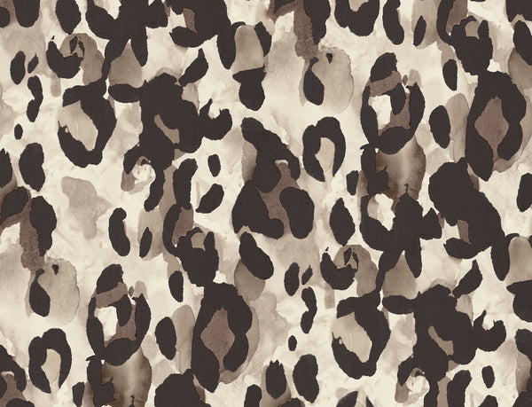 Malibu Ps Leopard Print Contemporary Animal Print - Kirsea Taupe | Peel and Stick Removable Wallcovering