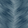 Malibu PS Washed Chevron Contemporary Chevron - Blue Lake | Peel and Stick Removable Wallpaper