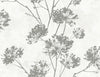 Malibu PS Dandelion Floral Contemporary Botanical - Metallic Silver | Peel and Stick Removable Wallpaper