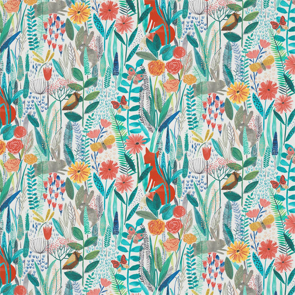 Hide And Seek Poppy/Marine/Ochre | Harlequin