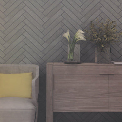 Palazzo Lane - Wood & Metal Chevron | Hollywood Wallcoverings