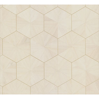 Hexagram Wood Veneer Wallpaper | Jeffrey Stevens