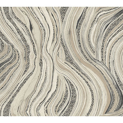 Saint-Tropez Charcoal Wallcovering | Jeffrey Stevens