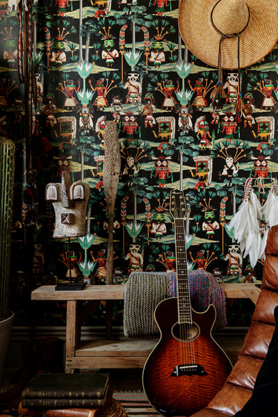 Hopi Spirit Anthracite Wallpaper | Mind The Gap