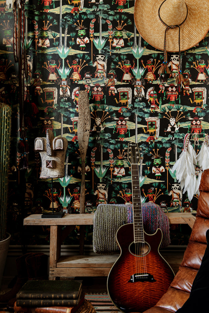 Hopi Spirit Anthracite Wallpaper | Mind The Gap