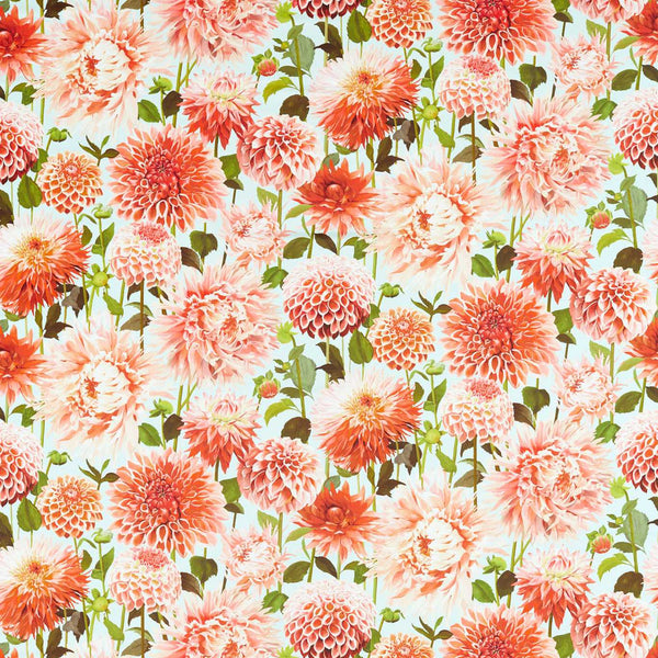 Dahlia Coral/Fig Leaf/Sky | Harlequin