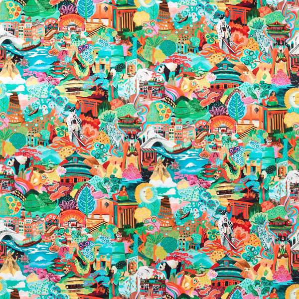 Journey Of Discovery Velvet Ionian/Harissa/Emerald | Harlequin