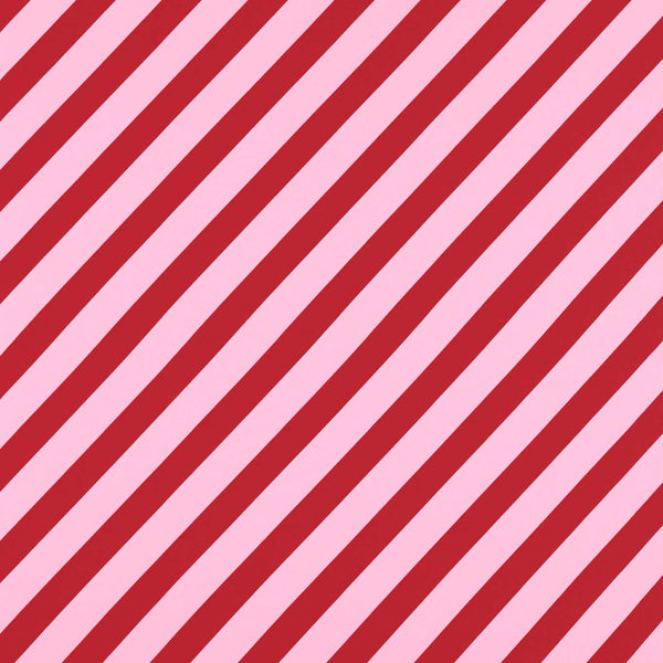 Paper Straw Stripe Ruby/Rose | Harlequin