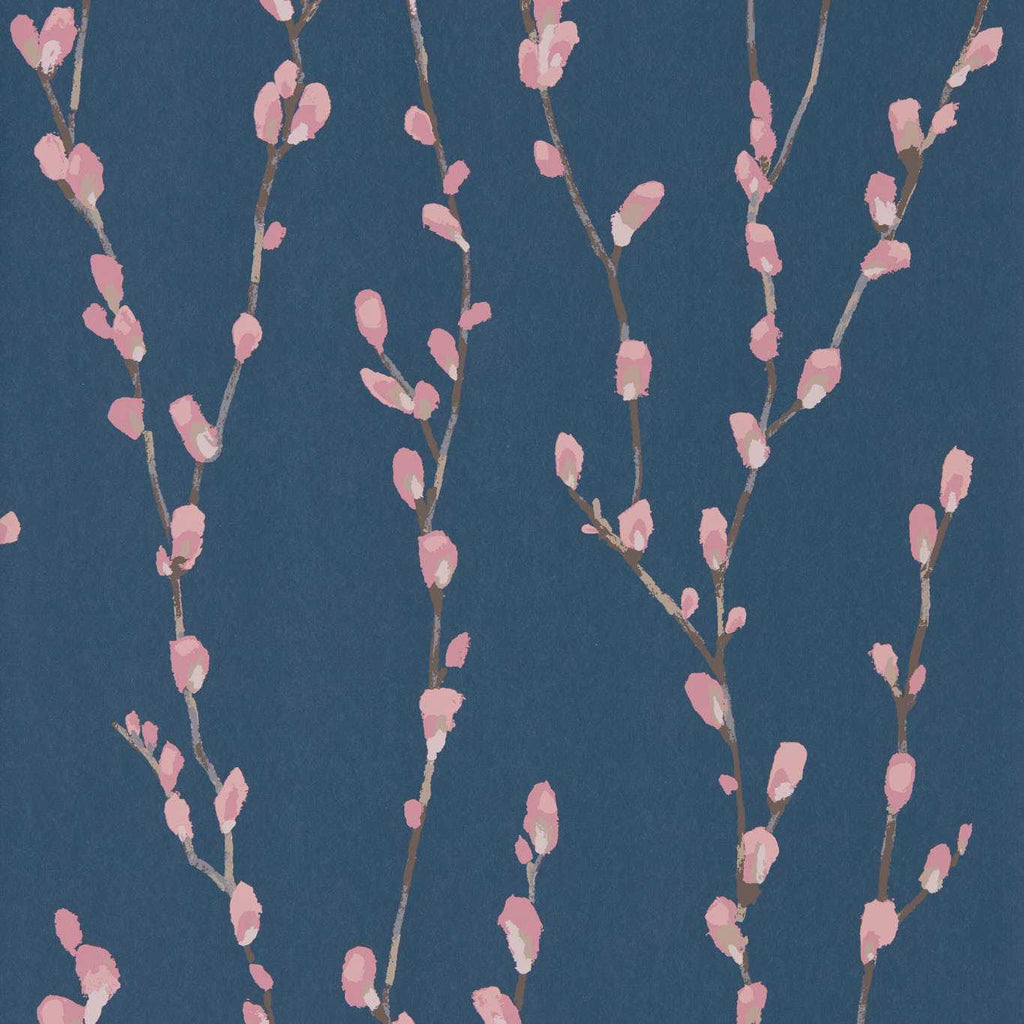 Salice Rose Navy Wallcovering | Harlequin
