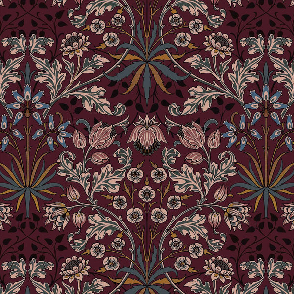 Hyacinth Mulberry, Sample Wallcoverings | House of Hackney