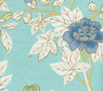 Happy Garden, Turquoise on White