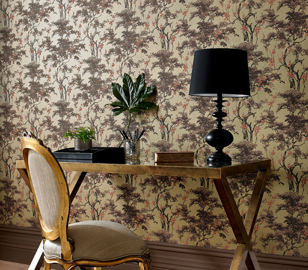 Harewood Gold - Metallic Wallcovering | 1838 Wallcoverings