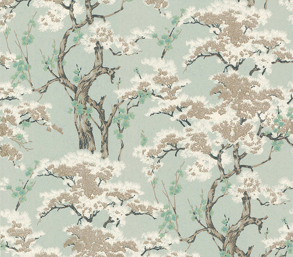 Harewood Seafoam - Green Wallcovering | 1838 Wallcoverings