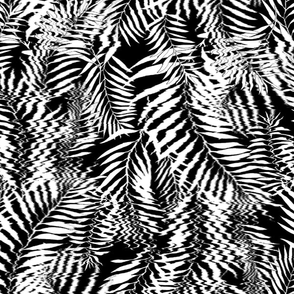 Hazy Palm Black & White | Poppy Print Studio Wallcovering