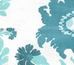 Henriot Floral, Turquoise on Ecru