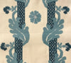 Henriot Stripe, Turquoises on Tinted Linen
