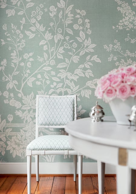 Villa Garden Mural - Set, Pale Green