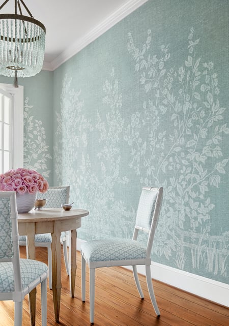 Villa Garden Mural - Set, Pale Green
