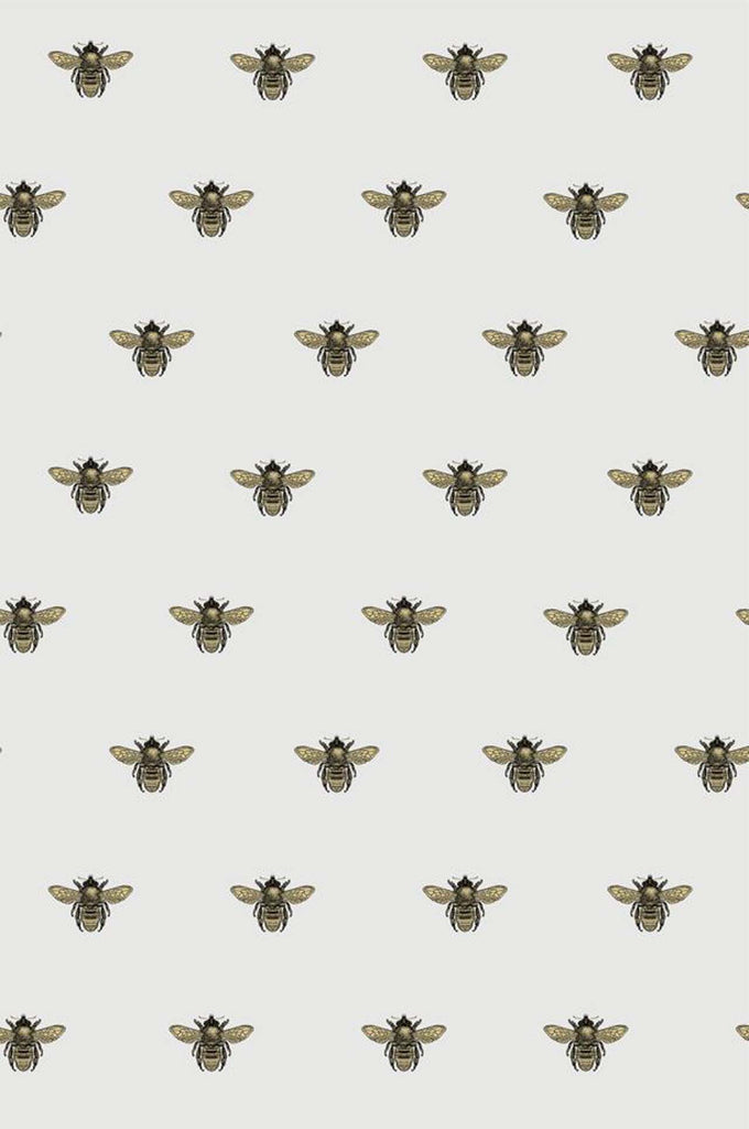 Honey Bee Black & Gold on Powder Grey