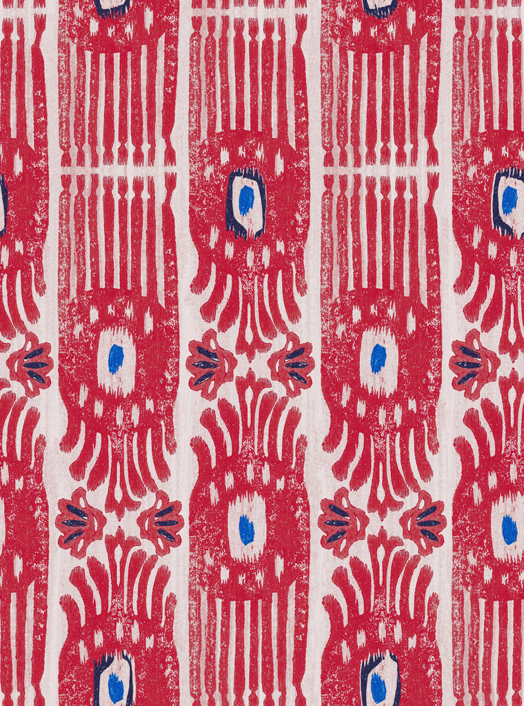 Ikat Raspberry Ripple  Wallpaper | Mind The Gap