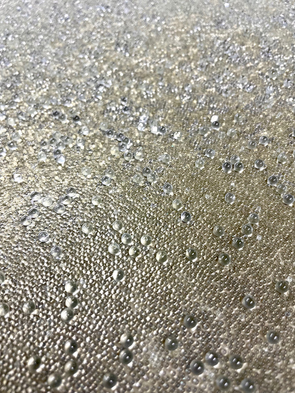 Gleaming Glambeads Olive Green Metallic Glass Bead Wallcovering