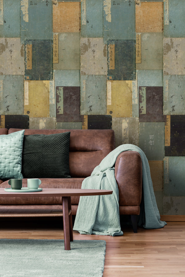 Imperfection - Blue, Green, Brown, Turquoise Wallcovering | Mind the Gap